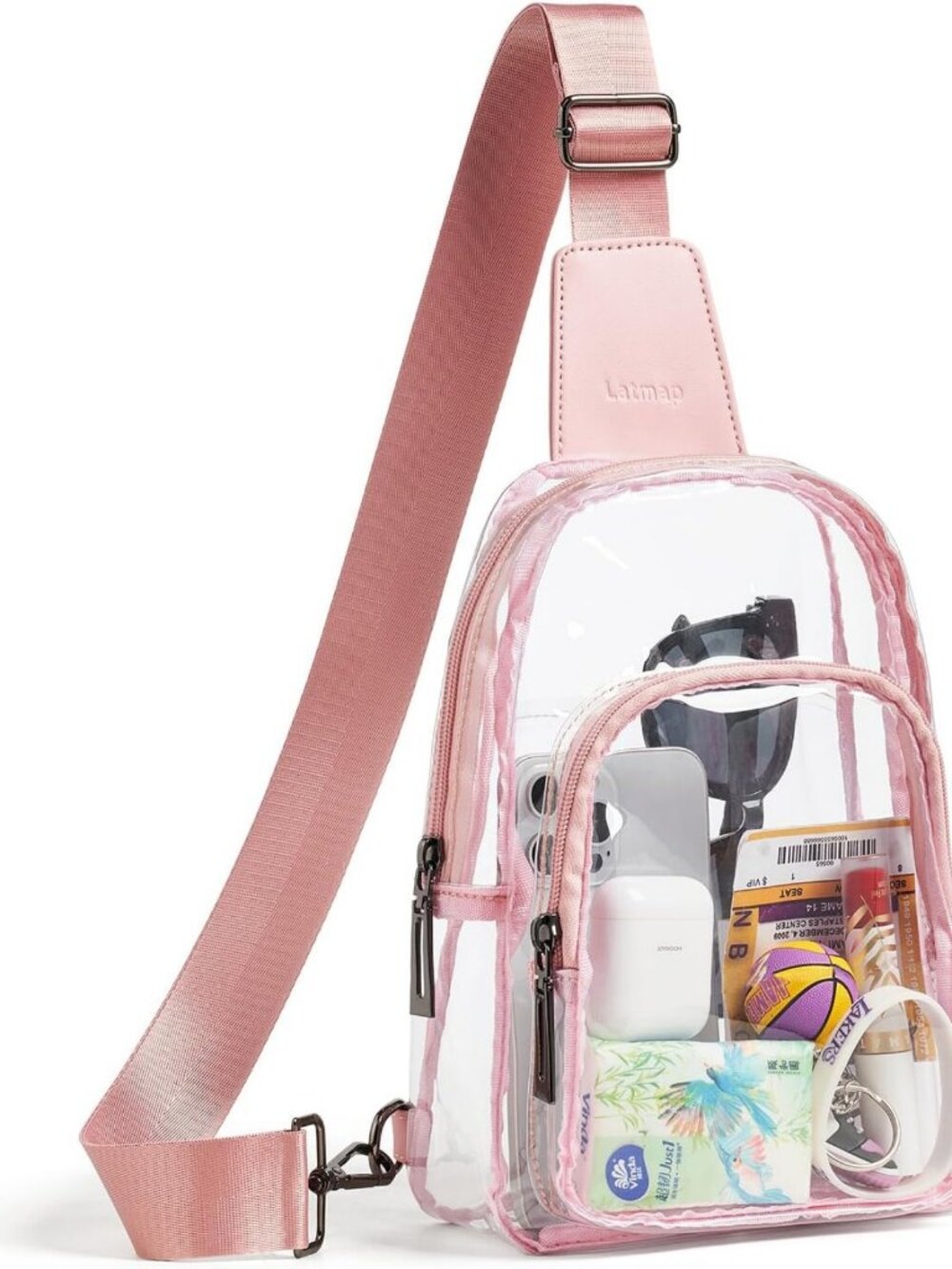 Clear Stadium Event Bag, Transparent Crossbody Purse for Concerts & Sports